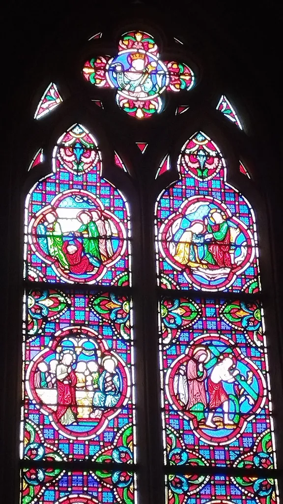 Vitrail Baie 3 : Vie de Jésus dans la Chapelle de la Bucaille à Cherbourg