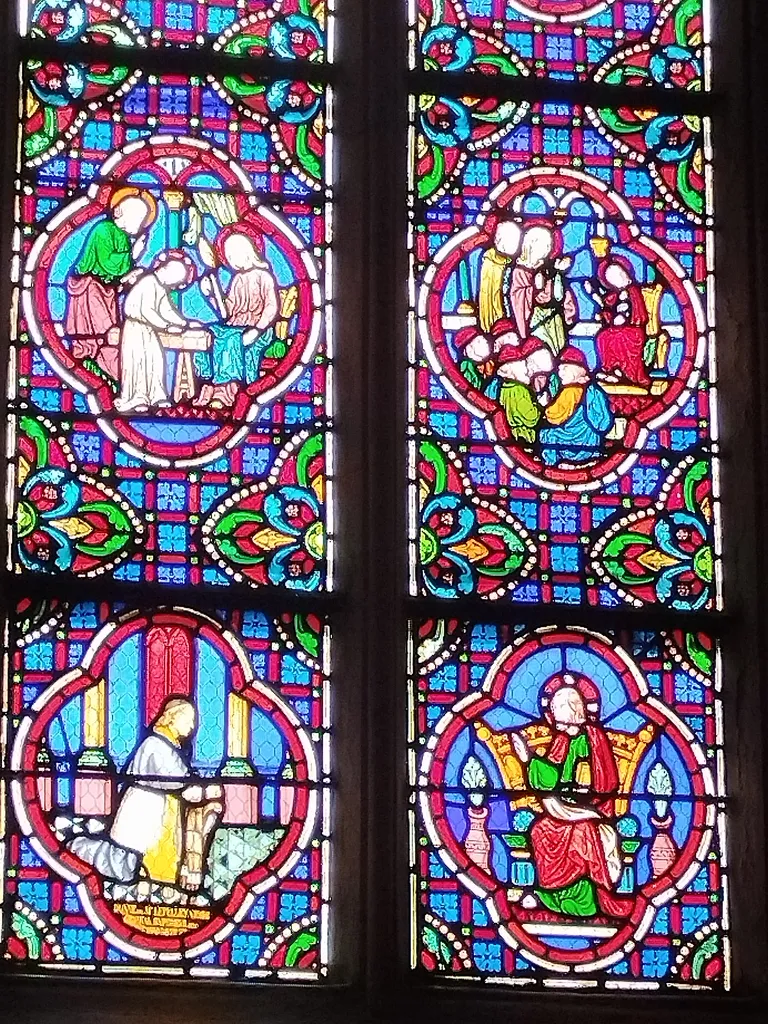 Vitrail Baie 3 : Vie de Jésus dans la Chapelle de la Bucaille à Cherbourg