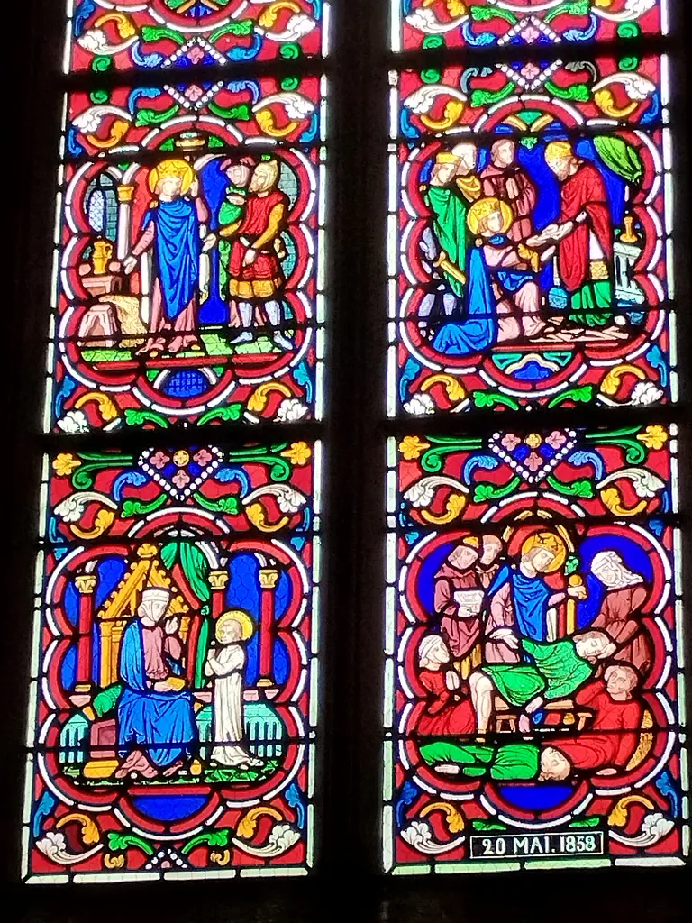 Vitrail Baie 7 : Saint-Louis dans la Chapelle de la Bucaille à Cherbourg