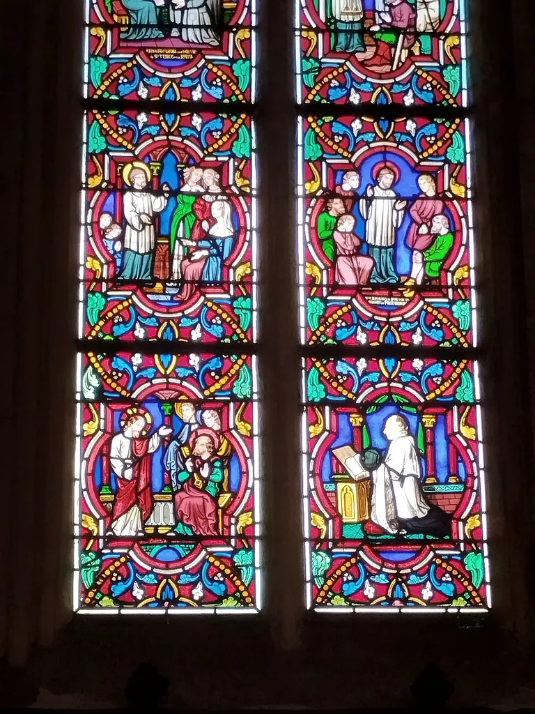 Vitrail 4 : Vie de la Vierge dans la Chapelle de la Bucaille à Cherbourg