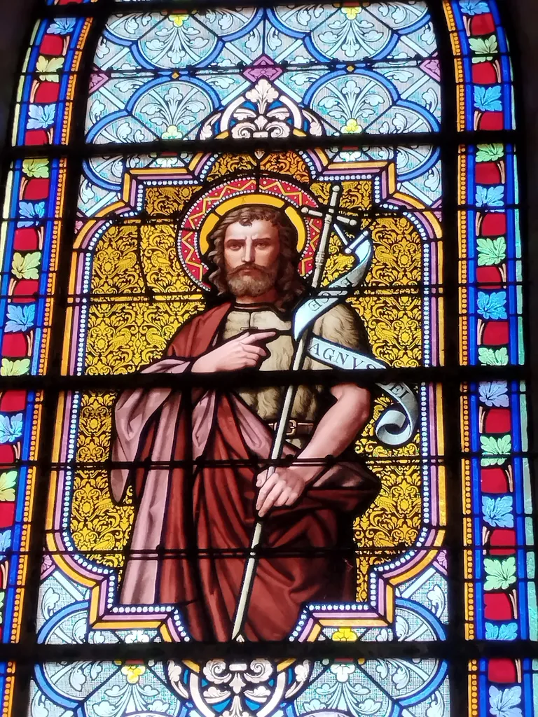 Vitrail Baie 9 : Saint-Jean-Baptiste dans l'Église Notre-Dame à Querqueville