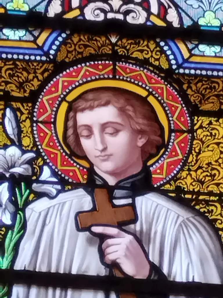 Vitrail Baie 14 : Saint-Louis de Gonzague dans l'Église Notre-Dame à Querqueville